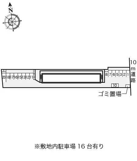 ★手数料０円★大東市中垣内６丁目　月極駐車場（LP）